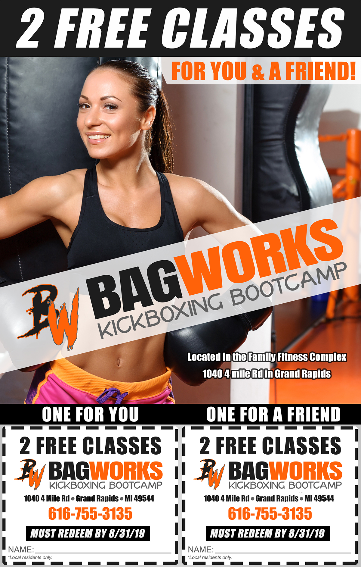 2 Free Class Pass to BAGWORKS Cardio Kickboxing Studio
